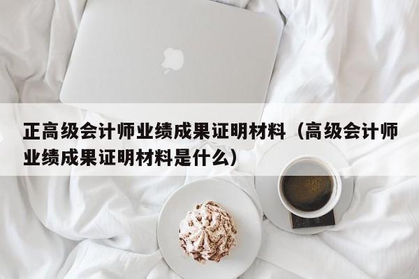 正高级会计师业绩成果证明材料（高级会计师业绩成果证明材料是什么）