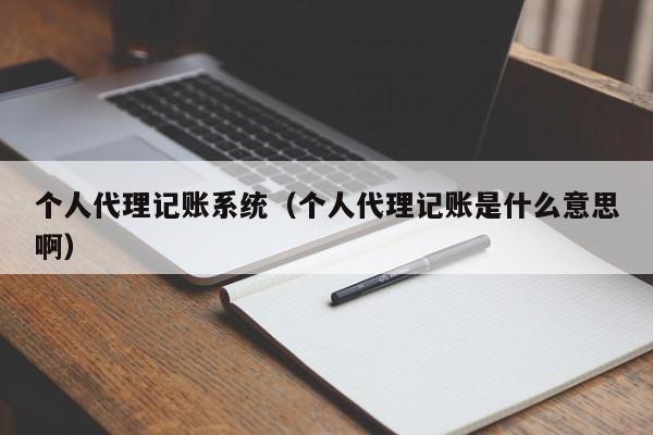 个人代理记账系统（个人代理记账是什么意思啊）