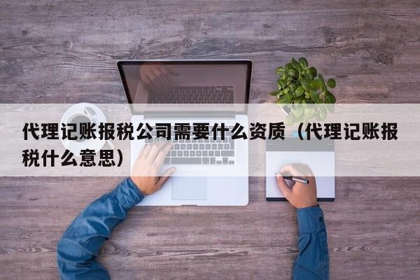 代理记账报税公司需要什么资质（代理记账报税什么意思）